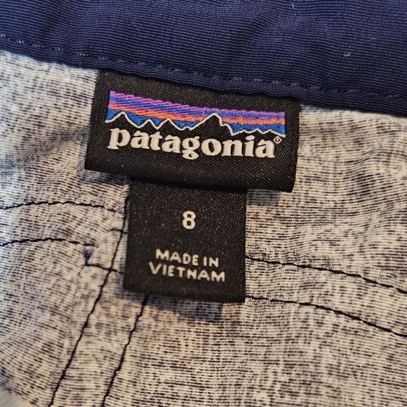 Patagonia Women's Wavefarer Boardshorts Striped Blue Indigo 5" size 8 - Picture 4 of 8